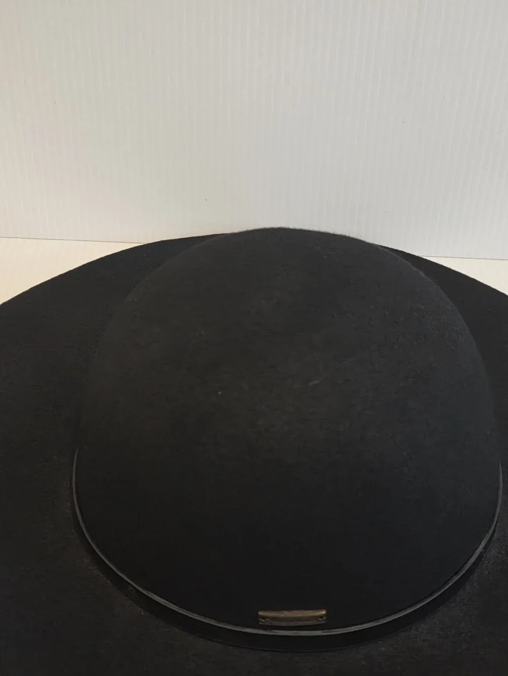 Black Wool Wide Brim Floppy Hat 3” Brim Boho Style Felt Soft Crown Womens Medium